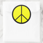 Klassieke 60s Groovy Peace Symbol Ronde Sticker (Tas)