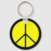Klassieke 60s Groovy Peace Symbol Sleutelhanger (Voorkant)
