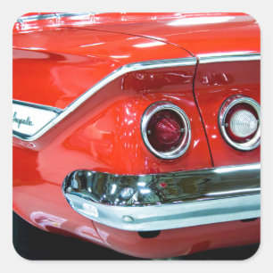 Klassieke 61 Chevy Impala Vierkante Sticker