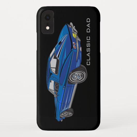 Klassieke 63 Blue Corvette Smartphone Case Mate (Achterkant)
