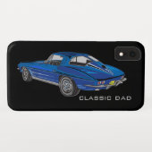 Klassieke 63 Blue Corvette Smartphone Case Mate (Achterkant (horizontaal))