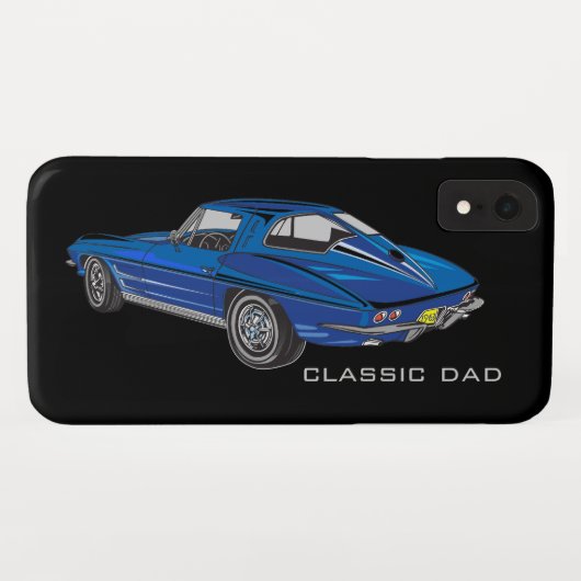 Klassieke 63 Blue Corvette Smartphone Case Mate (Achterkant (horizontaal))
