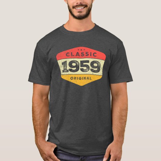 Klassieke 64e verjaardag Vintage 1959 T-shirt (Voorkant)