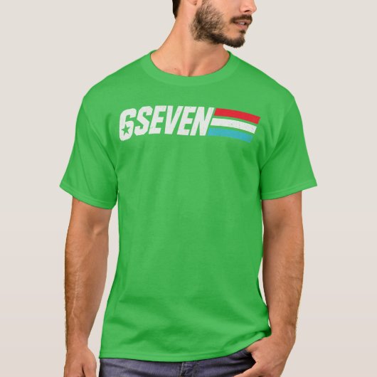 Klassieke 67 Meme Retro 6 Zeven T-shirt (Voorkant)