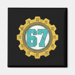 Klassieke 6 7 nummer 67 dag voor wiskunde natuurku magneet