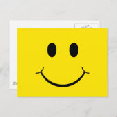 Klassieke 70's Gele Happy Face Briefkaart (Voorkant / Achterkant)