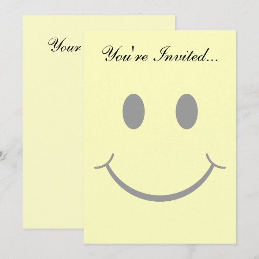 Klassieke 70's Gele Happy Face Kaart (Voorkant / Achterkant)