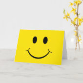 Klassieke 70's Gele Happy Face Kaart (Gele Bloem)