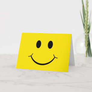 Klassieke 70's Gele Happy Face Kaart