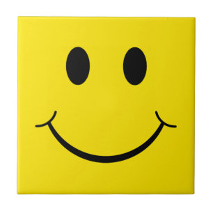 Klassieke 70's Gele Happy Face Tegeltje