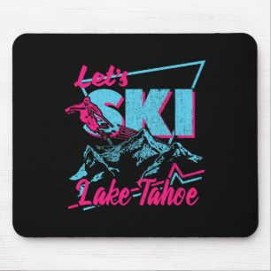 Klassieke 80s 90s Ski Kleding Retro Lake Tahoe Muismat