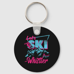 Klassieke 80s 90s Ski Kleding - Retro Whistler Sk Sleutelhanger