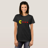 Klassieke 80s Retro Arcade 8 bit Game Valentijnsha T-shirt (Voorkant volledig)