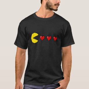 Klassieke 80s Retro Arcade 8 bit Game Valentijnsha T-shirt