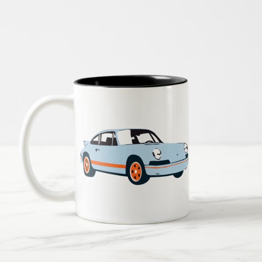 Klassieke 911-racestraling tweekleurige koffiemok (Links)
