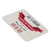 Klassieke Aangepaste Bewaar de datum Rode Banner Magneet (Rechterzijde)