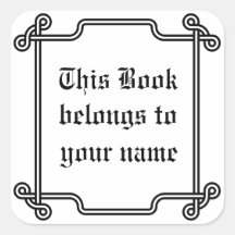 Klassieke, aangepaste bladwijzer zwart-wit