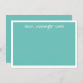 Klassieke, aangepaste blauwe platte notitie Kaart (Voorkant / Achterkant)