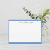 Klassieke, aangepaste blauwe platte notitie Kaart (Staand voorkant)