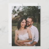 Klassieke aangepaste foto Rustic Script Weddensch Kaart (Achterkant)