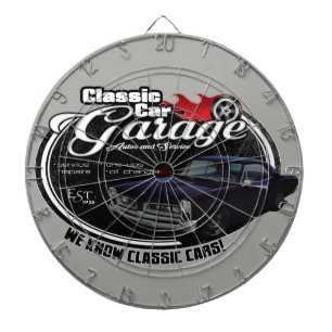 Klassieke aangepaste GTO-garage voor auto's Dartbord