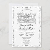 Klassieke aangepaste hand getrokken locatie Manor  Kaart (Voorkant)