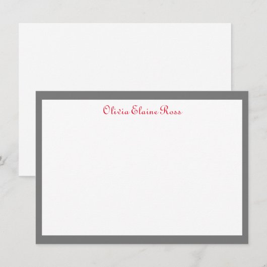 Klassieke, aangepaste Kaart voor flatnota's (Voorkant / Achterkant)