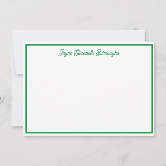 Klassieke, aangepaste Kaart voor heldere groene no (Voorkant)