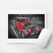 Klassieke,  aangepaste Klassieke Red Hot Rod HDR. Muismat (Met muis)