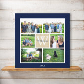 Klassieke aangepaste monogram fotocollage canvas afdruk