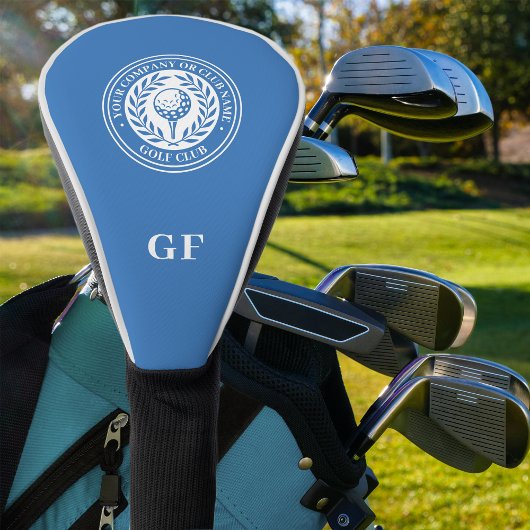 Klassieke Aangepaste Monogram Golf Headcover Blauw