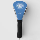 Klassieke Aangepaste Monogram Golf Headcover Blauw (Voorkant)