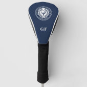 Klassieke Aangepaste Monogram Golf Headcover Navy (Voorkant)