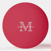 Klassieke aangepaste monogram & naam pingpongbal (Achterkant)