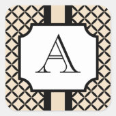 Klassieke Aangepaste Monogrammed Stickers (Voorkant)