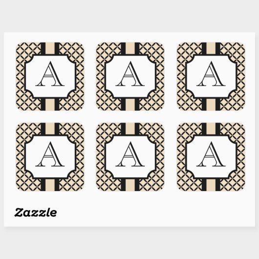 Klassieke Aangepaste Monogrammed Stickers (Vel)