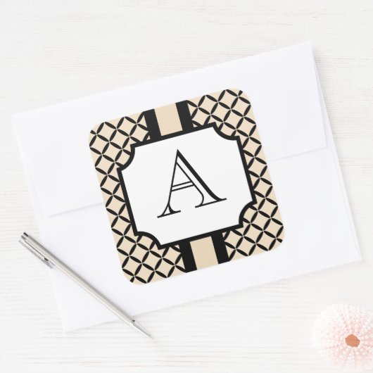 Klassieke Aangepaste Monogrammed Stickers (Envelop)
