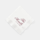 Klassieke aangepaste Mr en Mrs cocktailbruiloft Servet (Hoek)