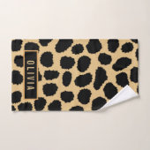 Klassieke aangepaste naam Cheetah Animal Print Pat Bad Handdoek (Handdoek)