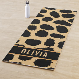 Klassieke aangepaste naam Cheetah Animal Print Pat Yogamat