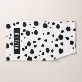 Klassieke aangepaste naam Dalmatian Animal Print P Bad Handdoek (Handdoek)