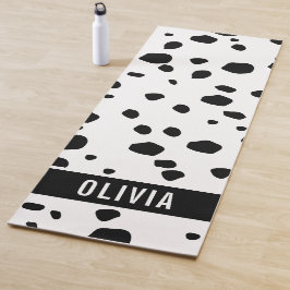 Klassieke aangepaste naam Dalmatian Animal Print P Yogamat