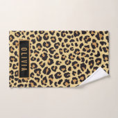 Klassieke aangepaste naam leopard Animal Print Pat Bad Handdoek (Handdoek)