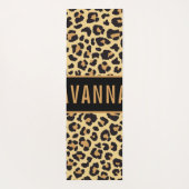 Klassieke aangepaste naam leopard Animal Print Pat Yogamat (Achterkant)