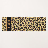 Klassieke aangepaste naam leopard Animal Print Pat Yogamat (Voorkant (horizontaal))