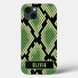 Klassieke aangepaste naam slangendierpringspatroon Case-Mate iPhone case