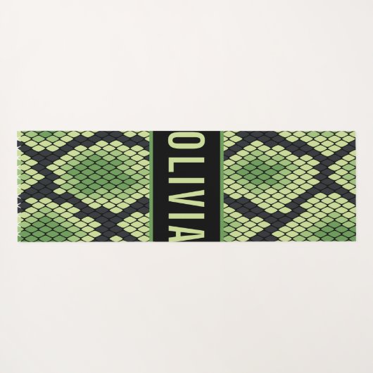 Klassieke aangepaste naam slangendierpringspatroon yogamat (Achterkant (horizontaal))