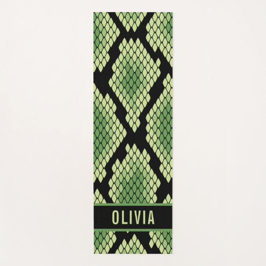 Klassieke aangepaste naam slangendierpringspatroon yogamat (Voorkant)