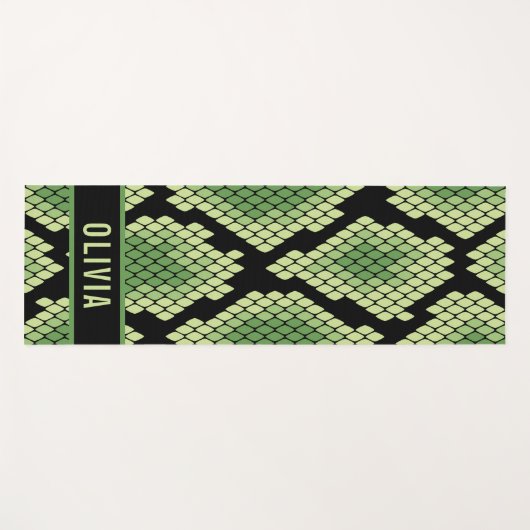 Klassieke aangepaste naam slangendierpringspatroon yogamat (Voorkant (horizontaal))