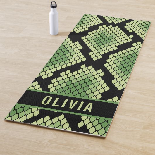 Klassieke aangepaste naam slangendierpringspatroon yogamat (In situ)